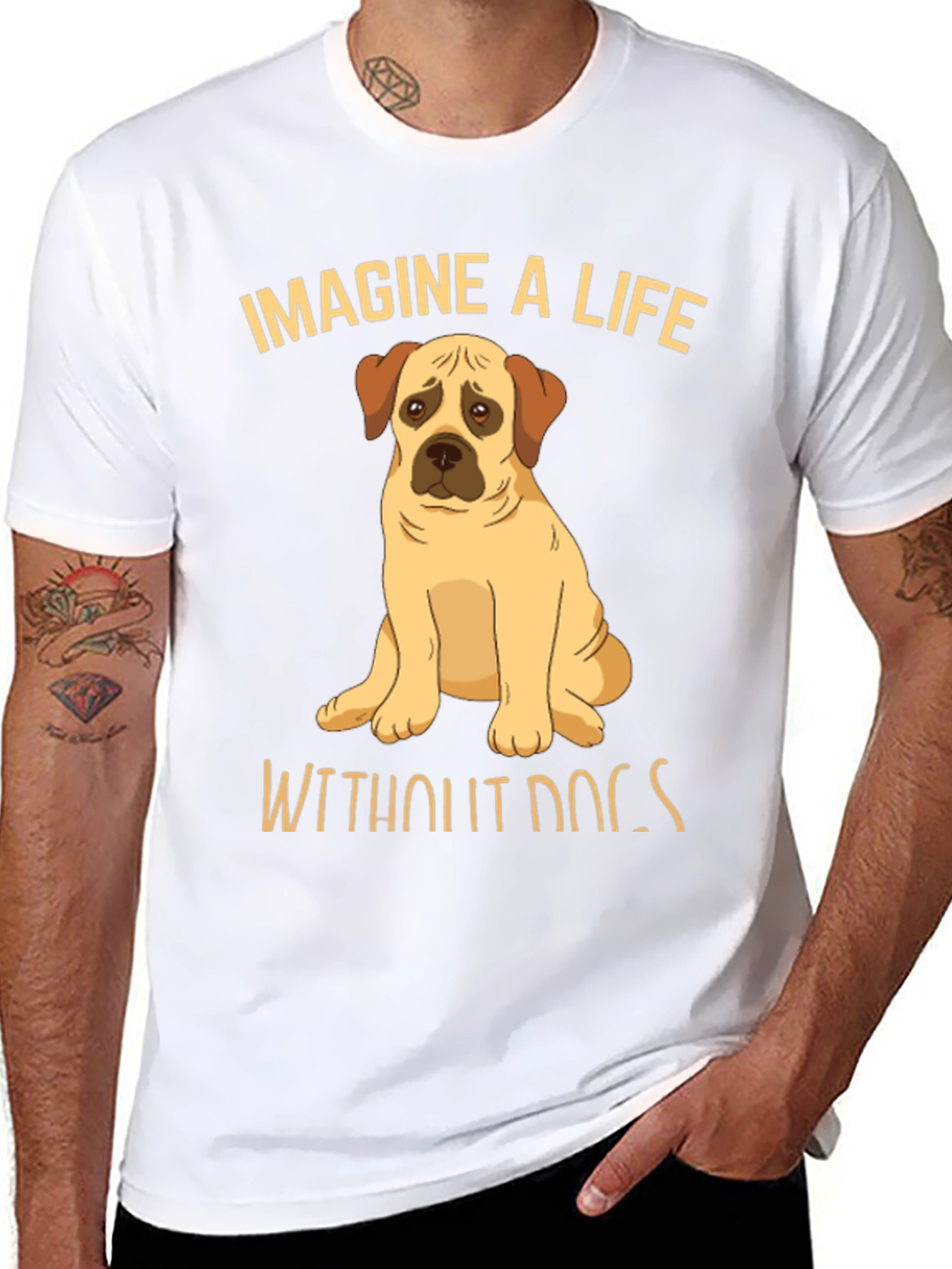 Imagine A Life Without Dogs Graphic T-Shirt