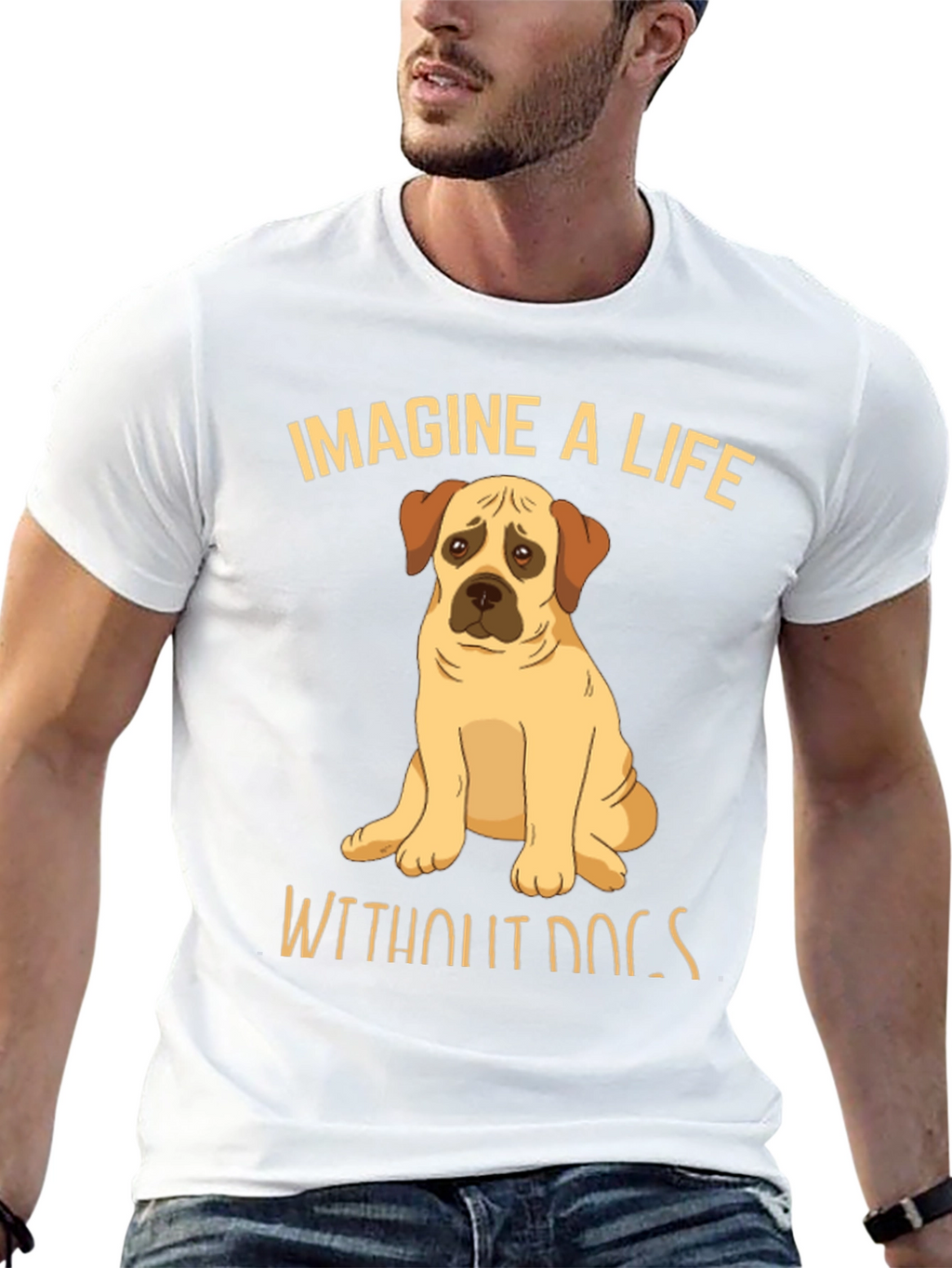 Imagine A Life Without Dogs Graphic T-Shirt