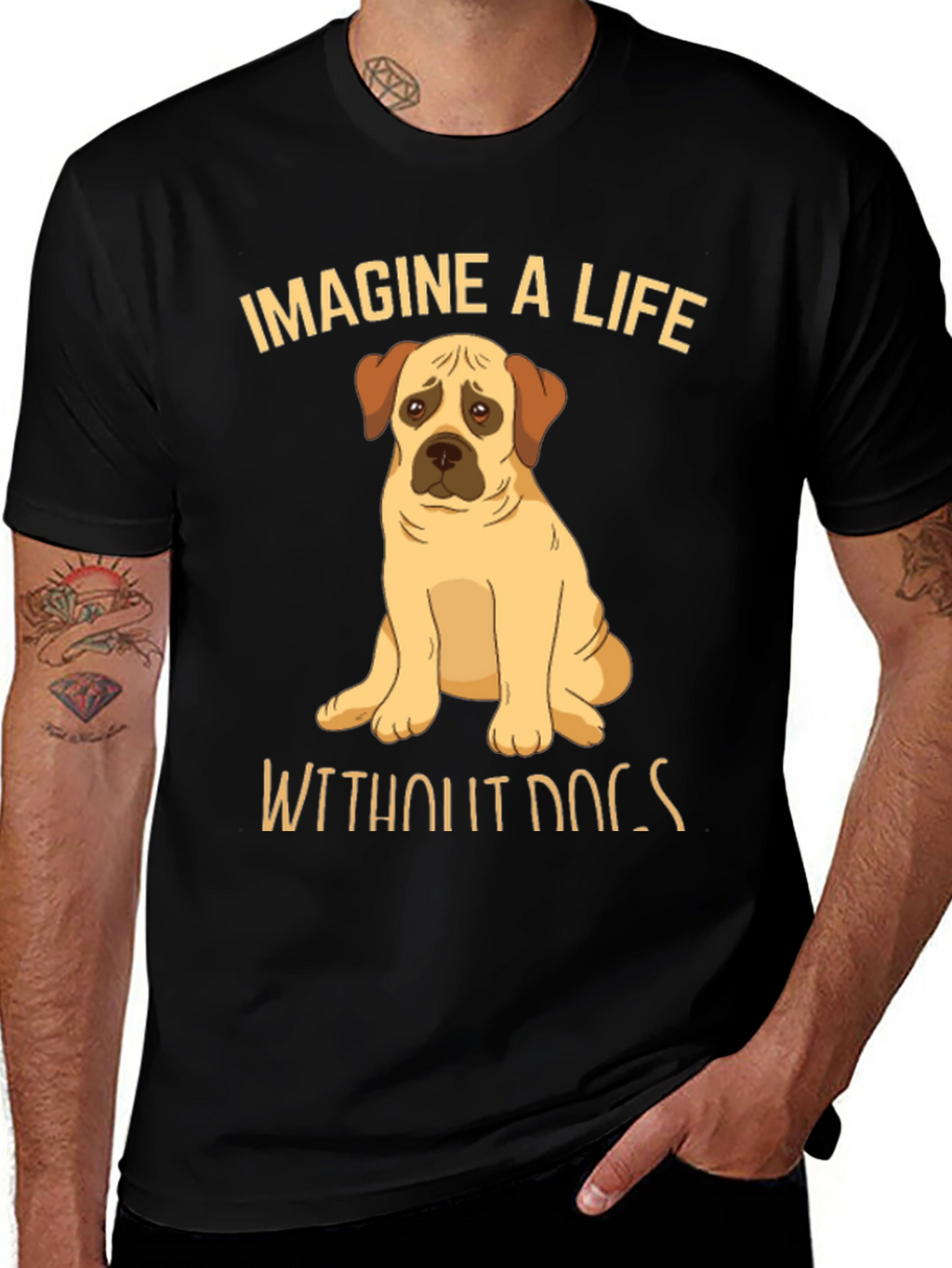 Imagine A Life Without Dogs Graphic T-Shirt