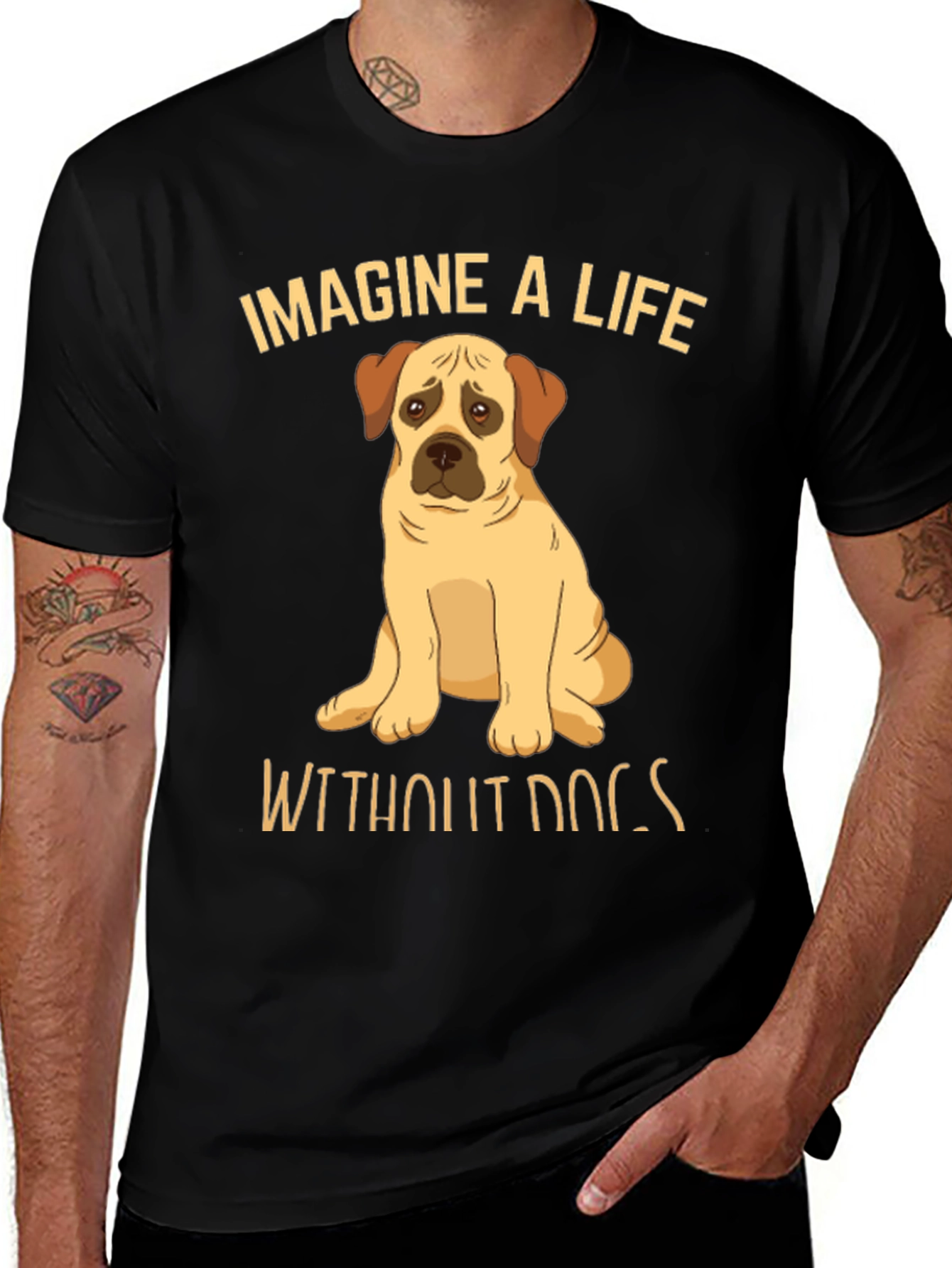 Imagine A Life Without Dogs Graphic T-Shirt