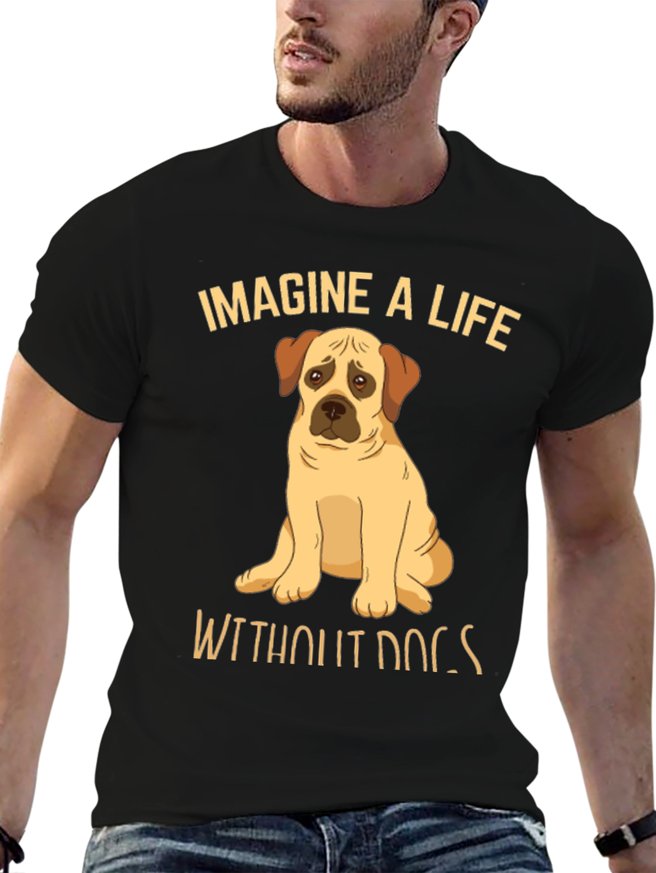 Imagine A Life Without Dogs Graphic T-Shirt