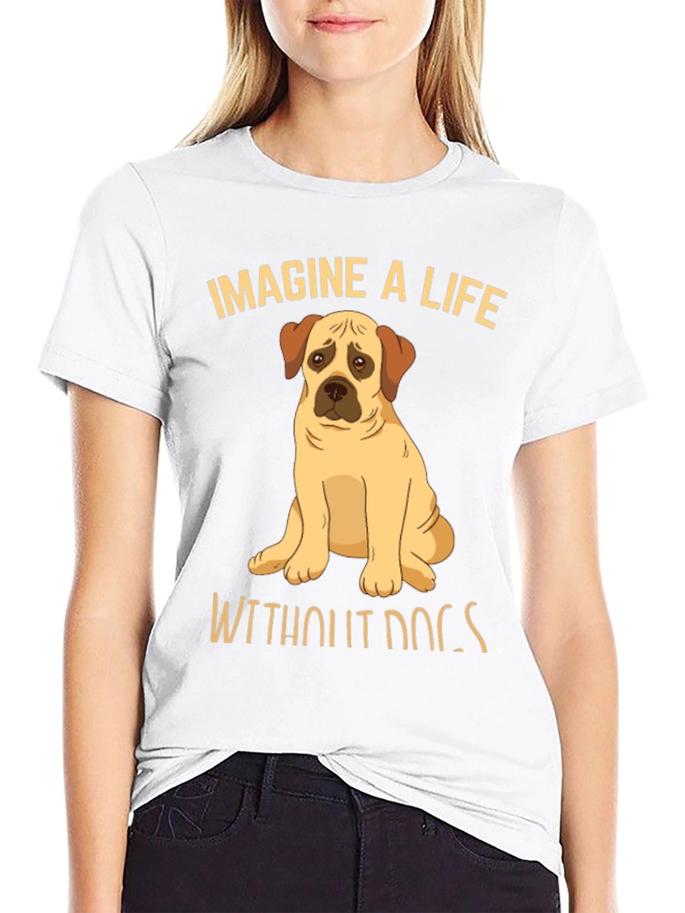 Imagine A Life Without Dogs Graphic T-Shirt