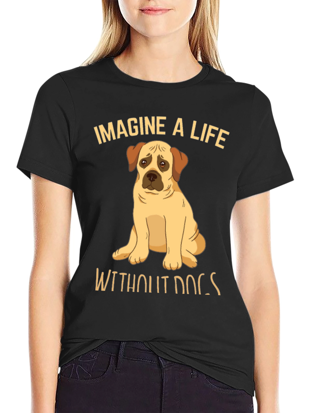Imagine A Life Without Dogs Graphic T-Shirt