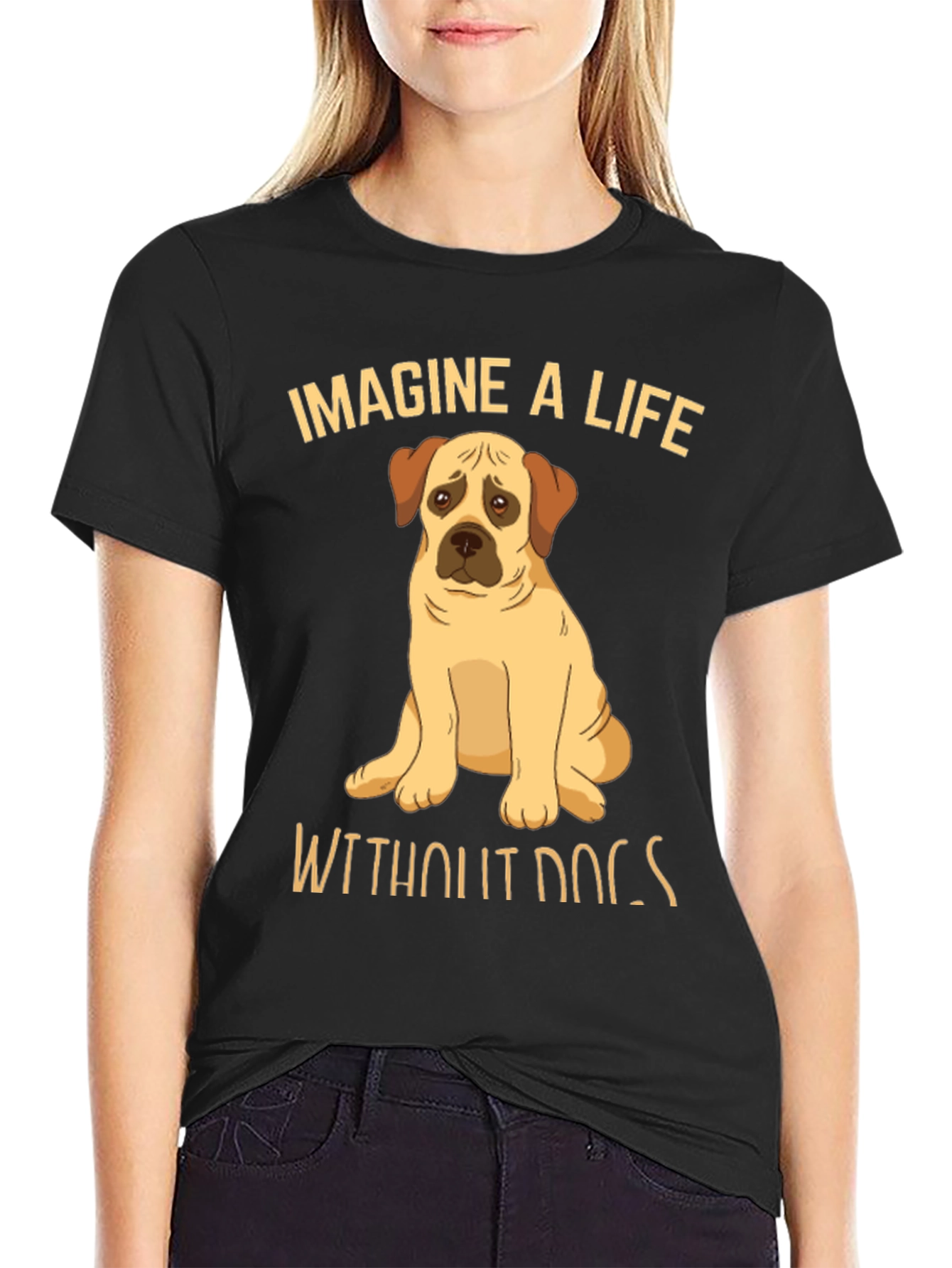 Imagine A Life Without Dogs Graphic T-Shirt