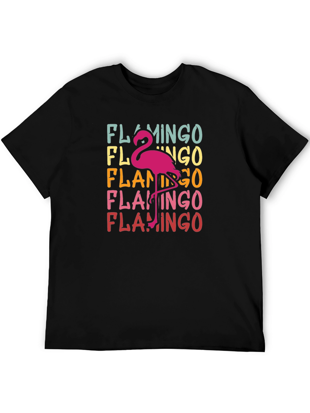Retro Flamingo T-Shirt - Tropical Bird Tee