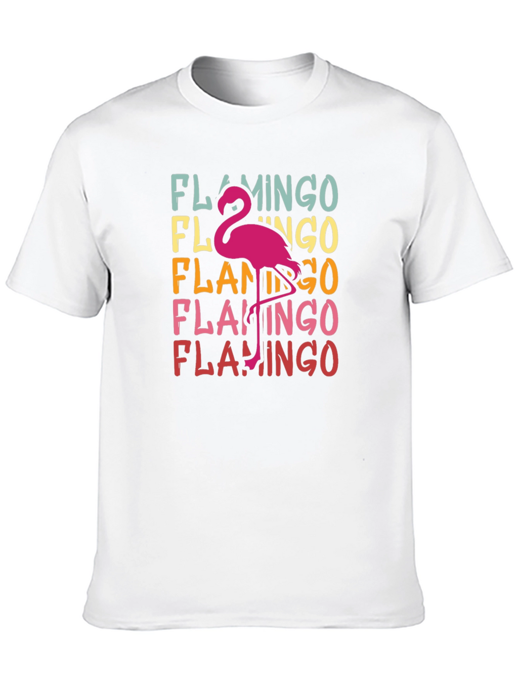 Retro Flamingo T-Shirt - Tropical Bird Tee