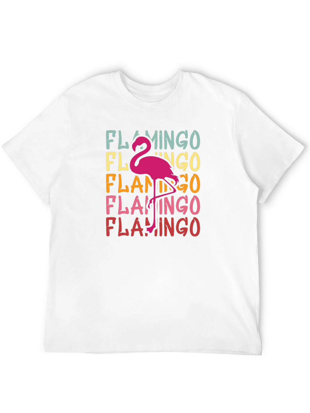 Retro Flamingo T-Shirt - Tropical Bird Tee