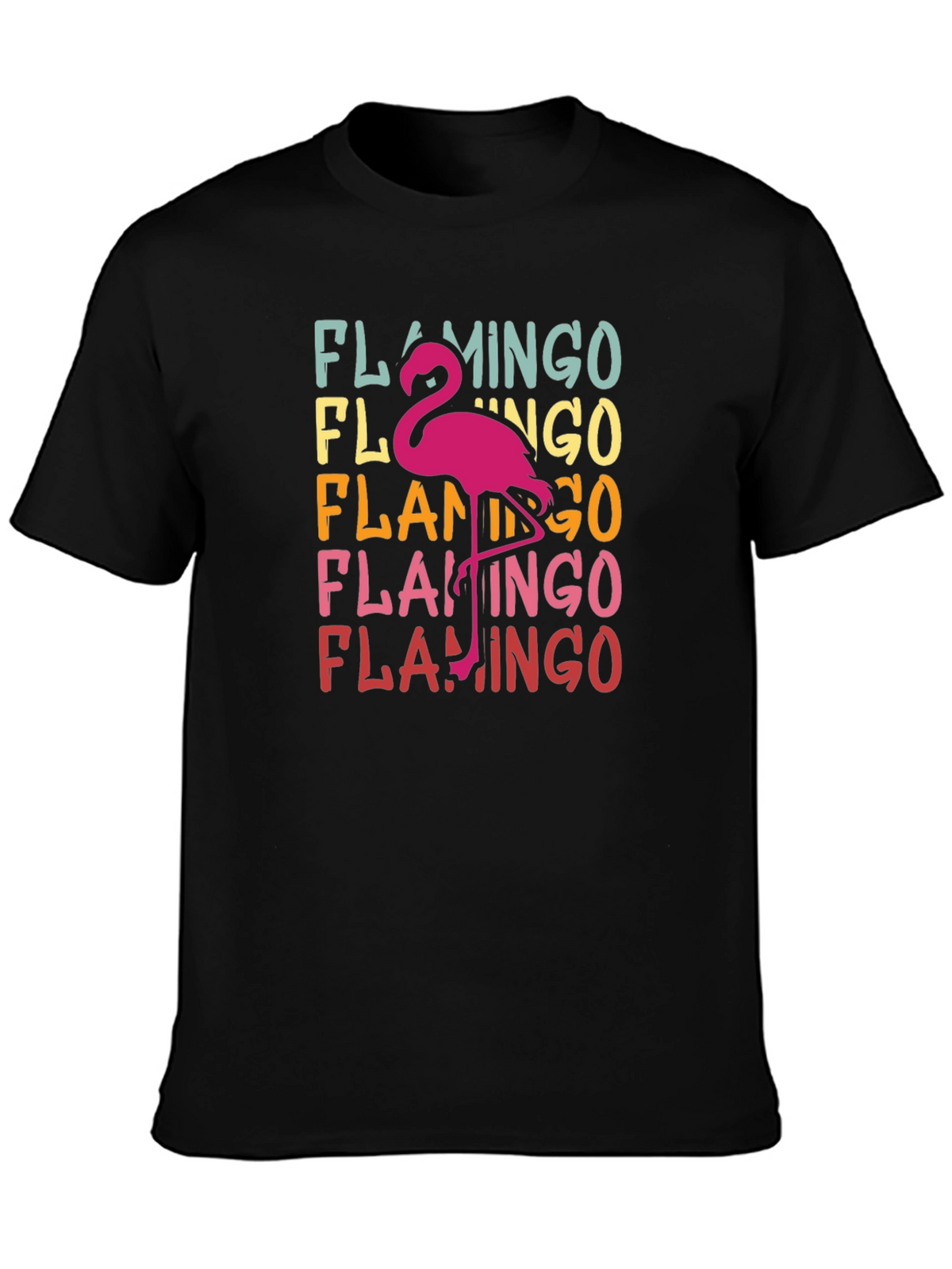 Retro Flamingo T-Shirt - Tropical Bird Tee