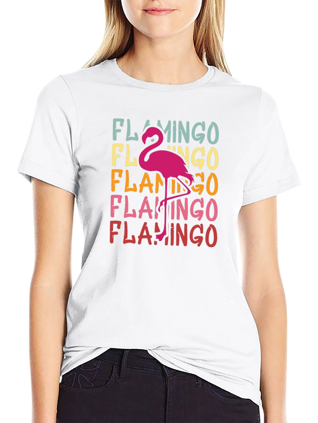 Retro Flamingo T-Shirt - Tropical Bird Tee