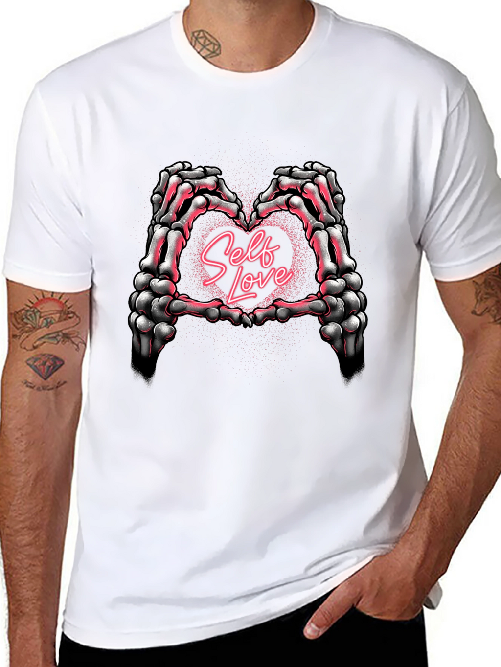 Self Love Skeleton Hands Heart T-Shirt