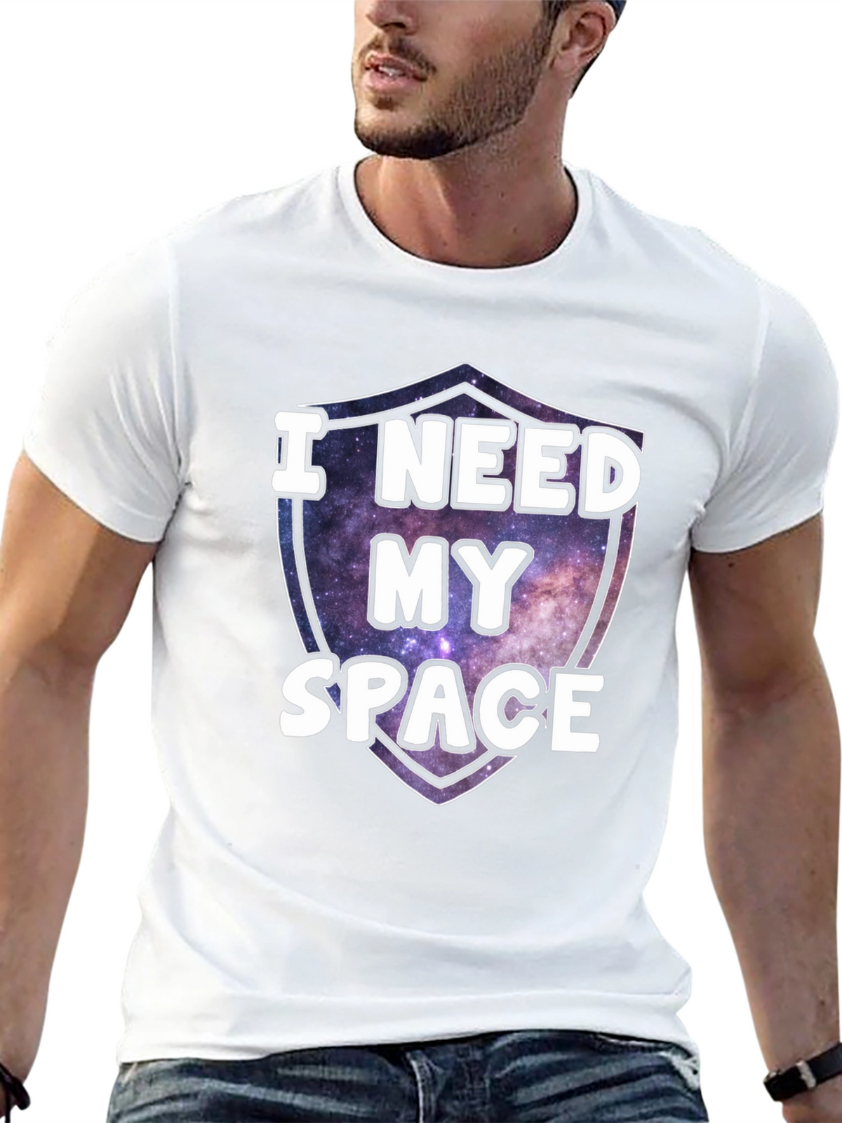 I Need My Space Galaxy Graphic Tee