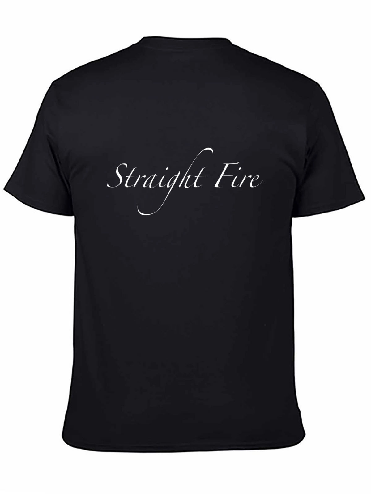 Straight Fire Black Graphic Tee - Mens Fashion
