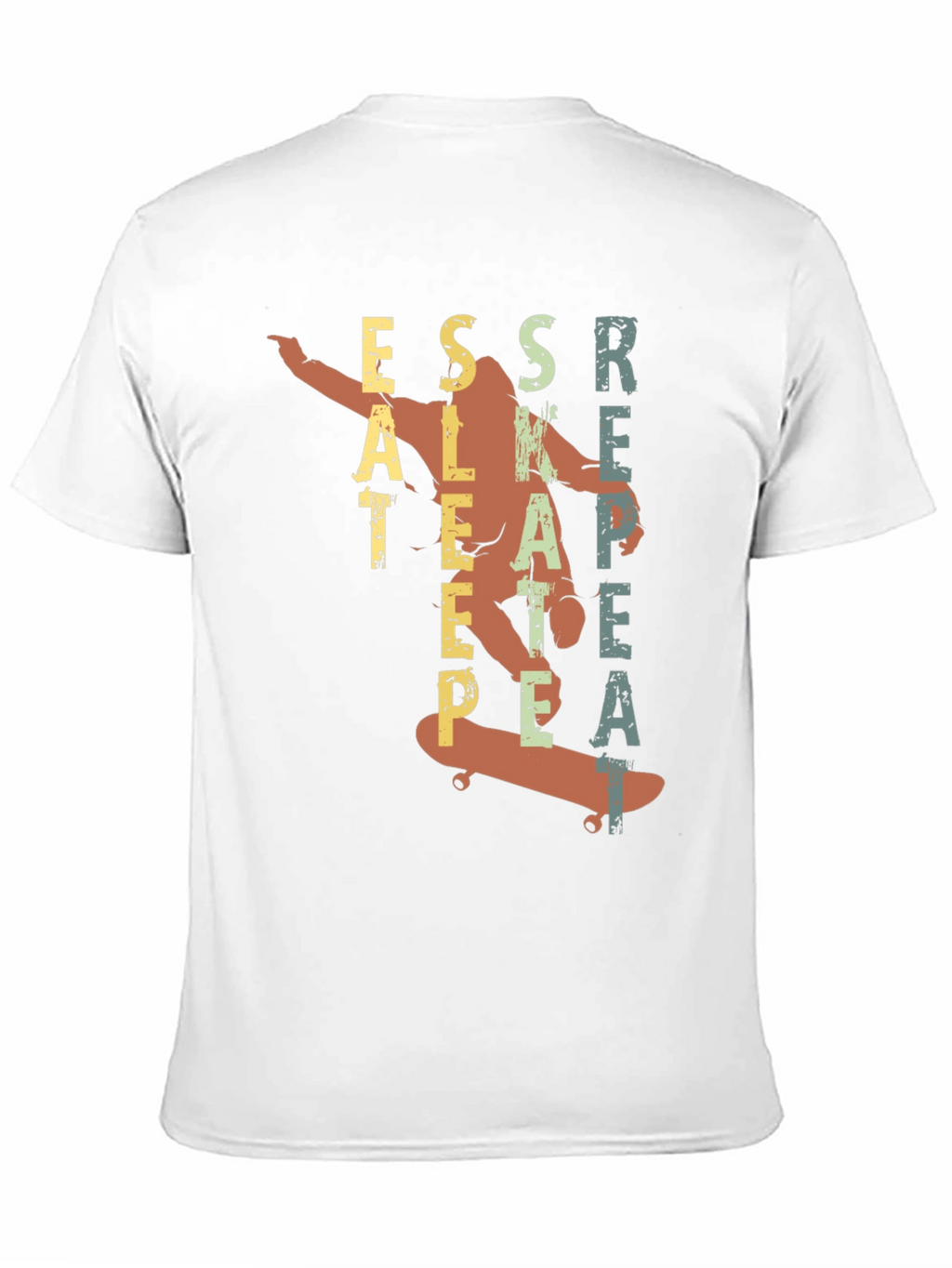 Eat Sleep Skate Repeat Black Graphic Tee