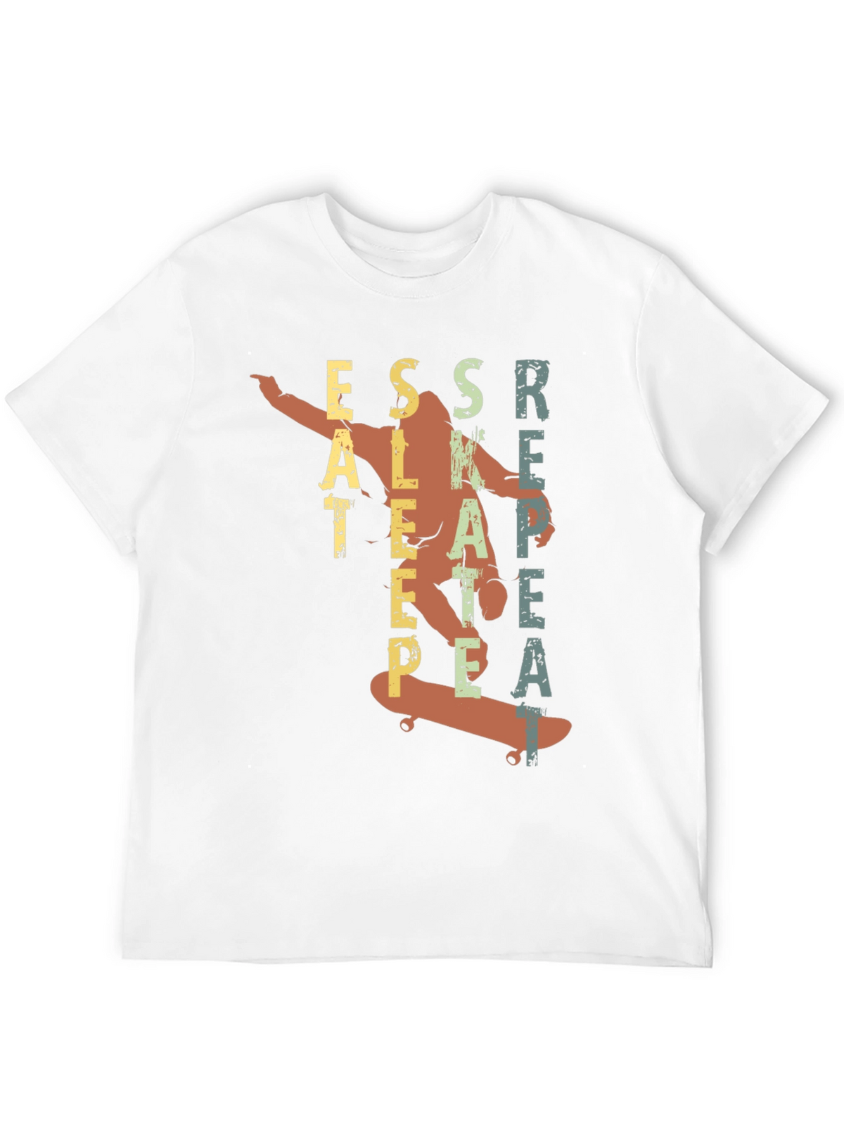 Eat Sleep Skate Repeat Black Graphic Tee