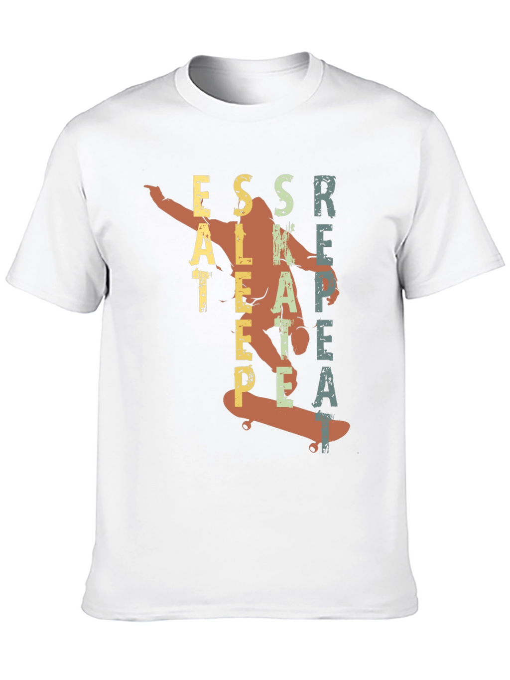 Eat Sleep Skate Repeat Black Graphic Tee