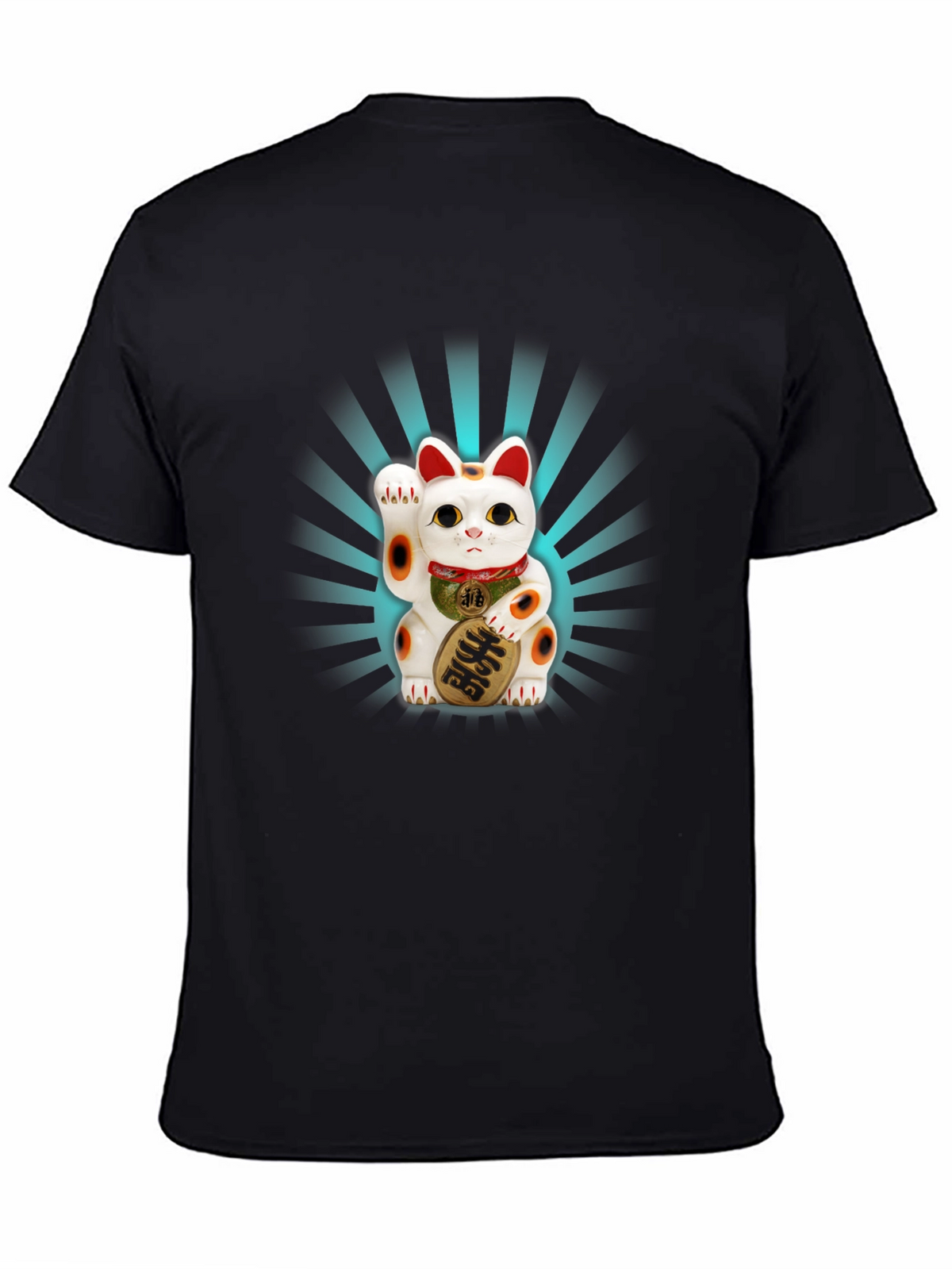 Maneki Neko Graphic Tee - Lucky Cat Design