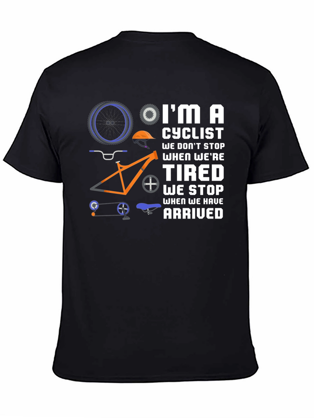 Cyclist Graphic T-Shirt - Never Stop Riding