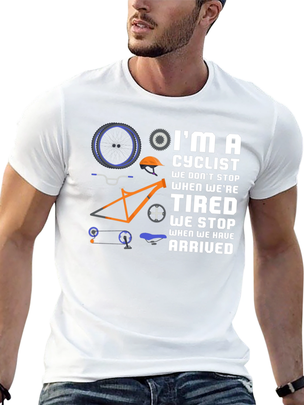 Cyclist Graphic T-Shirt - Never Stop Riding