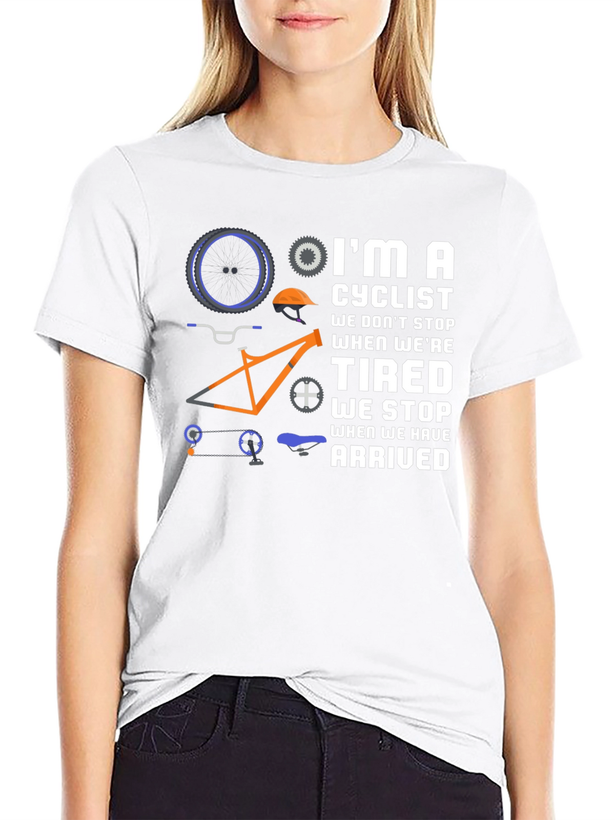 Cyclist Graphic T-Shirt - Never Stop Riding