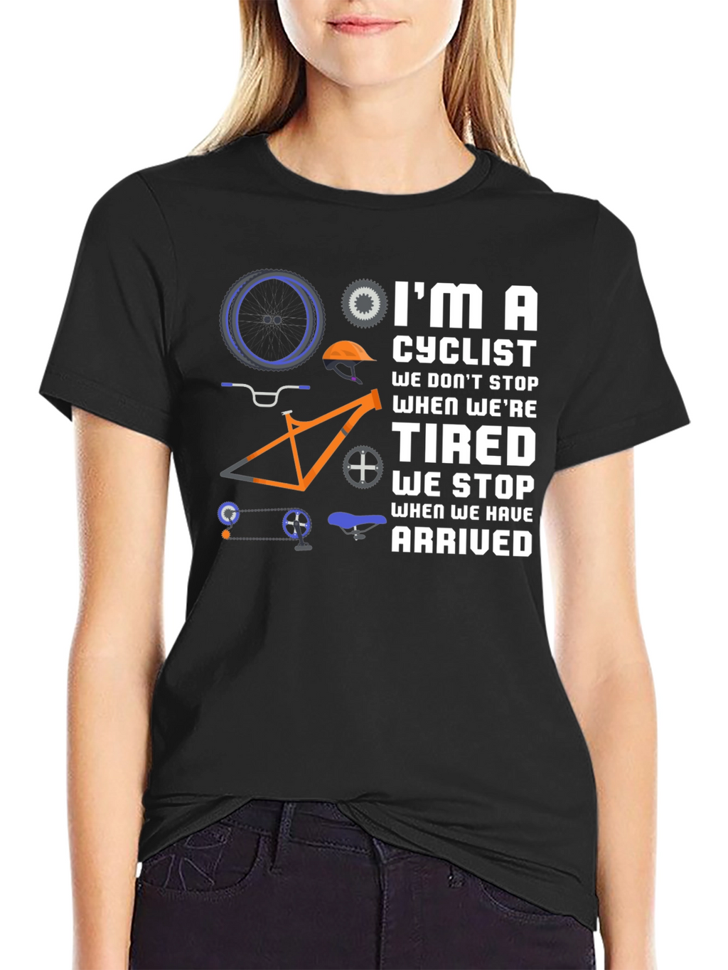 Cyclist Graphic T-Shirt - Never Stop Riding
