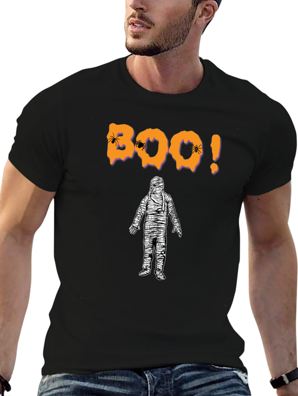 Boo! Halloween Mummy Graphic T-Shirt