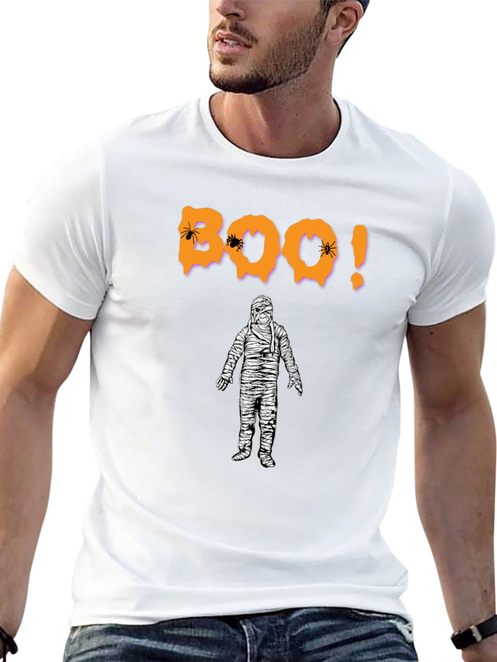Boo! Halloween Mummy Graphic T-Shirt