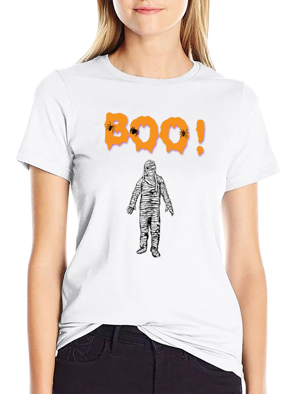 Boo! Halloween Mummy Graphic T-Shirt