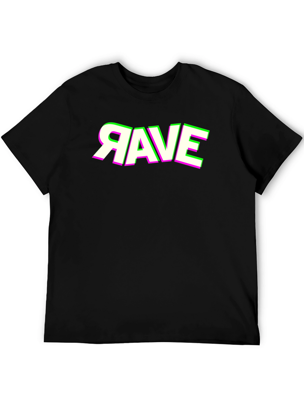 Rave Graphic Tee - Neon Accent Shirt