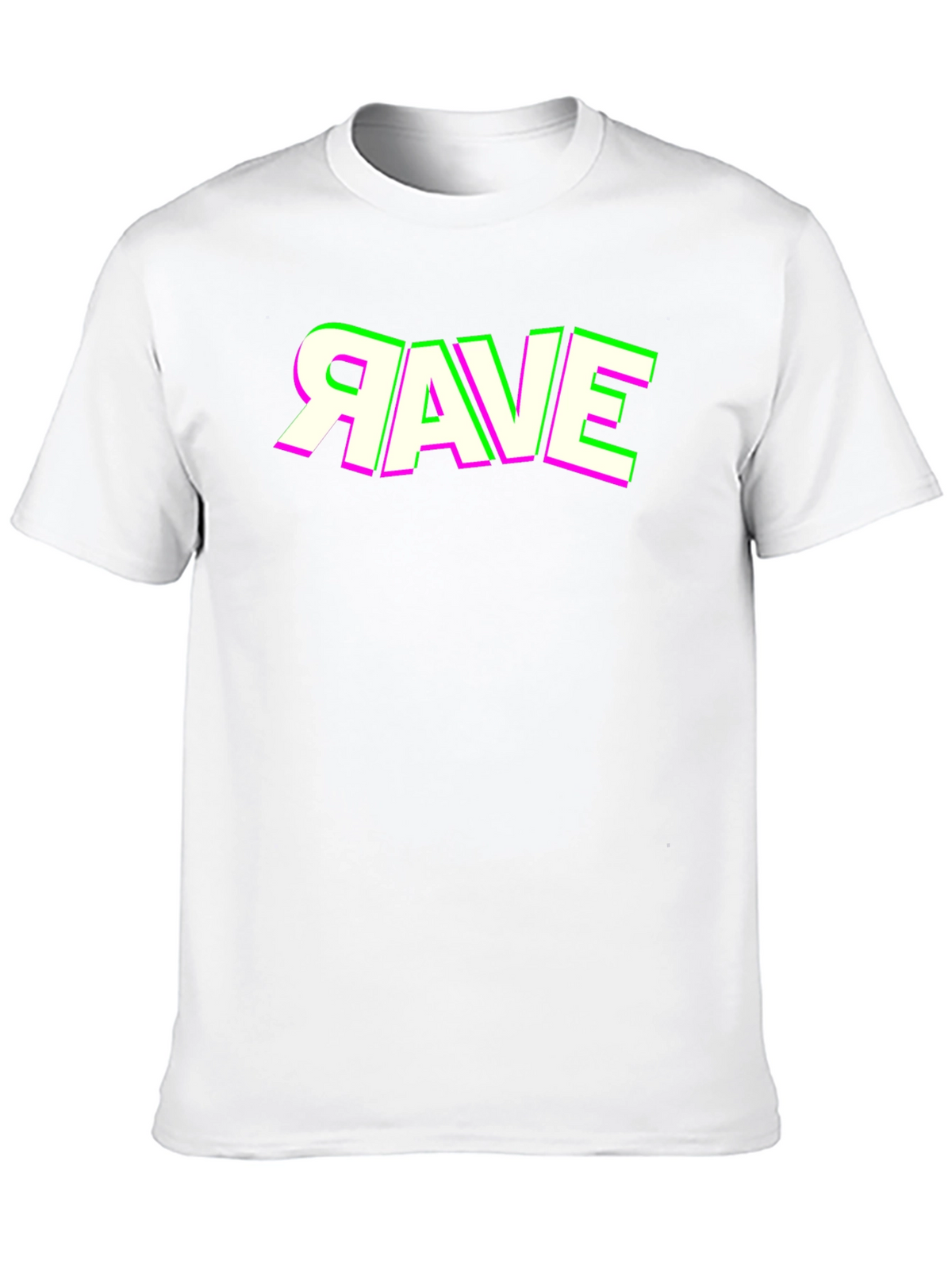 Rave Graphic Tee - Neon Accent Shirt