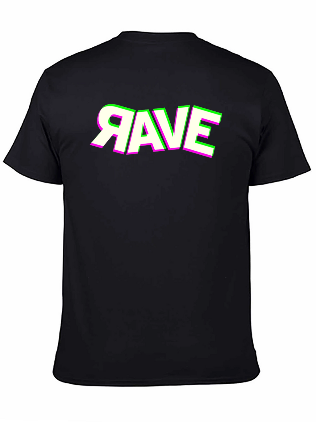Rave Graphic Tee - Neon Accent Shirt