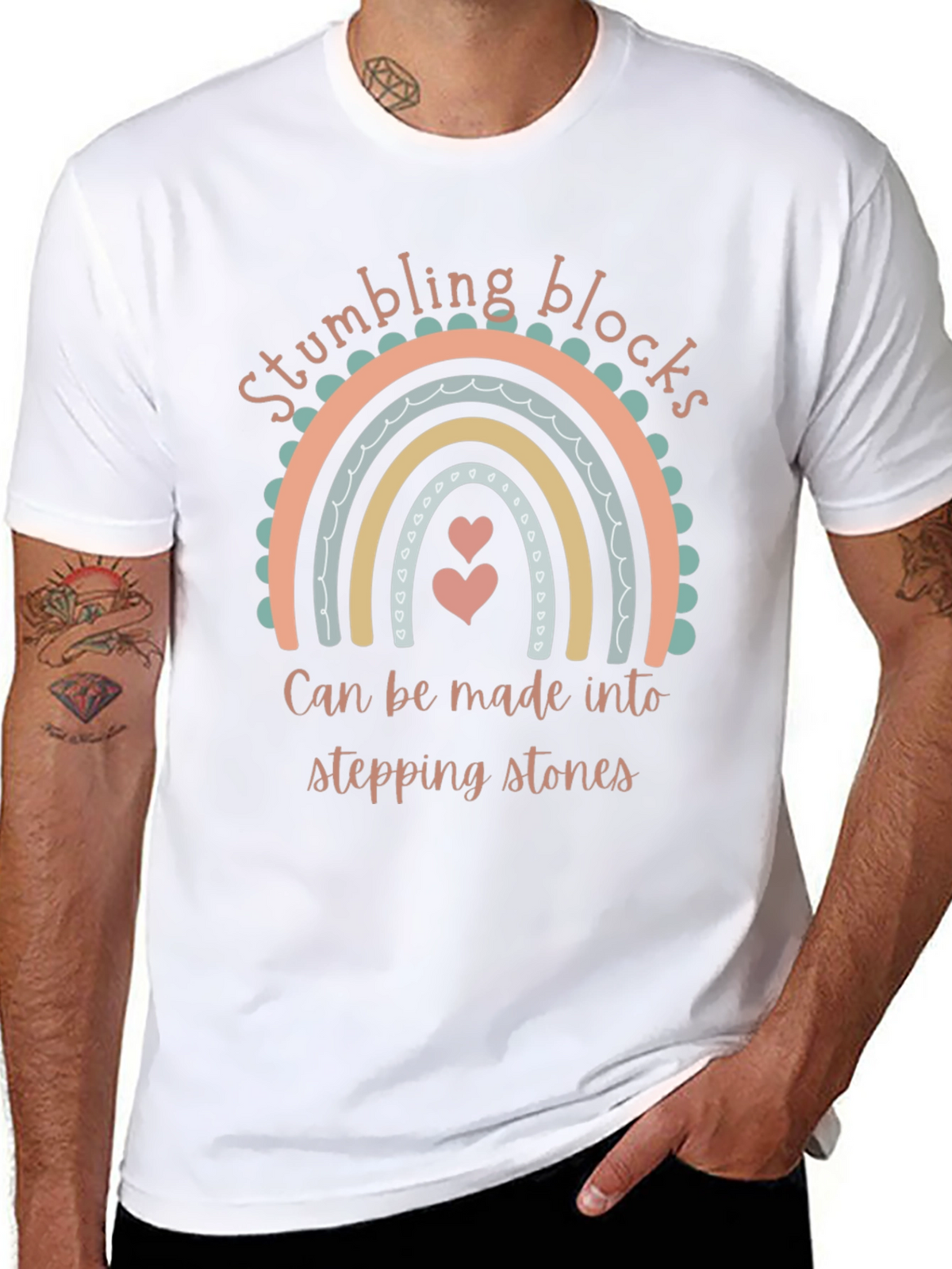 Stumbling Blocks Stepping Stones Graphic T-Shirt