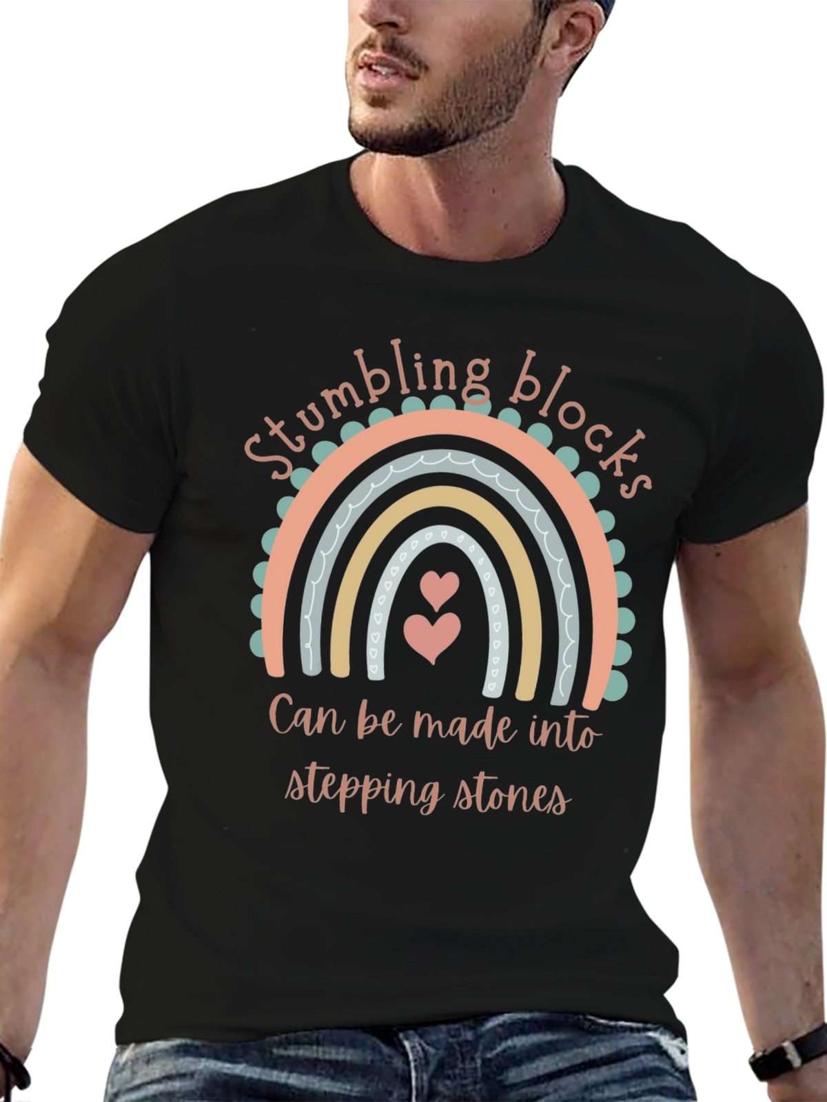 Stumbling Blocks Stepping Stones Graphic T-Shirt