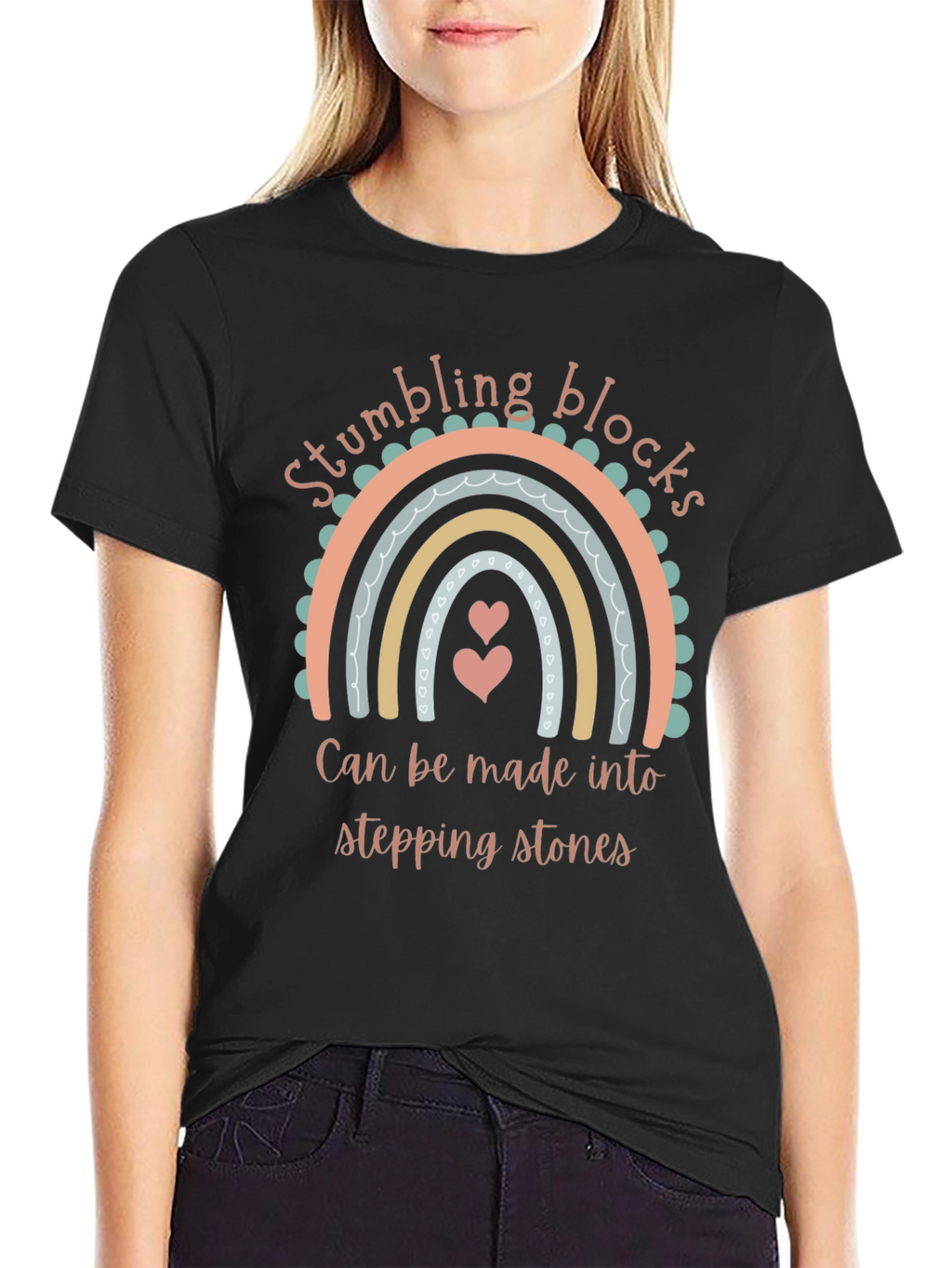 Stumbling Blocks Stepping Stones Graphic T-Shirt