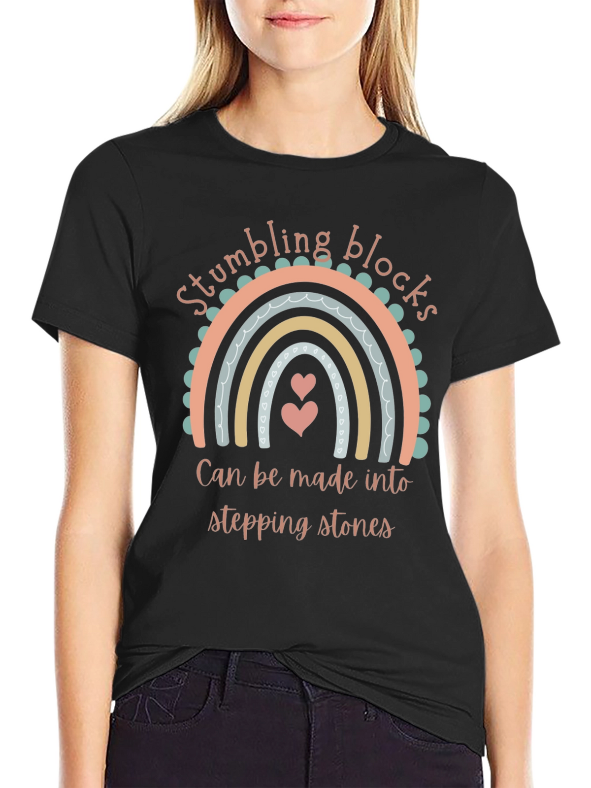 Stumbling Blocks Stepping Stones Graphic T-Shirt