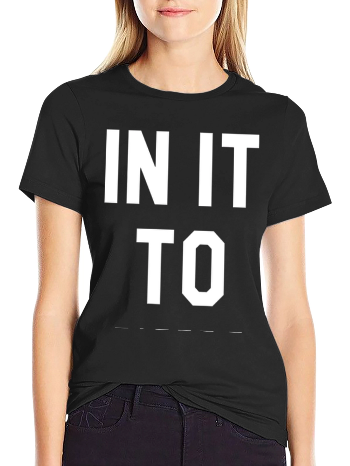 In It To Win It Black Graphic Tee Shirt
