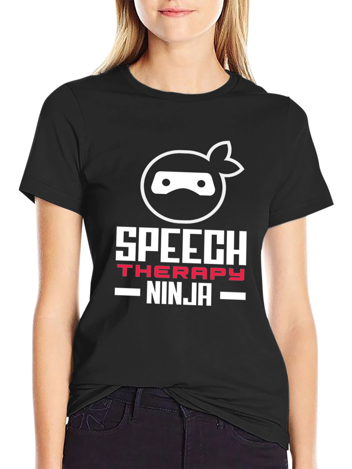 Speech Therapy Ninja T-Shirt - Black