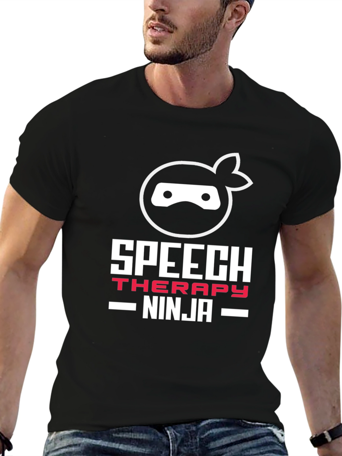 Speech Therapy Ninja T-Shirt - Black