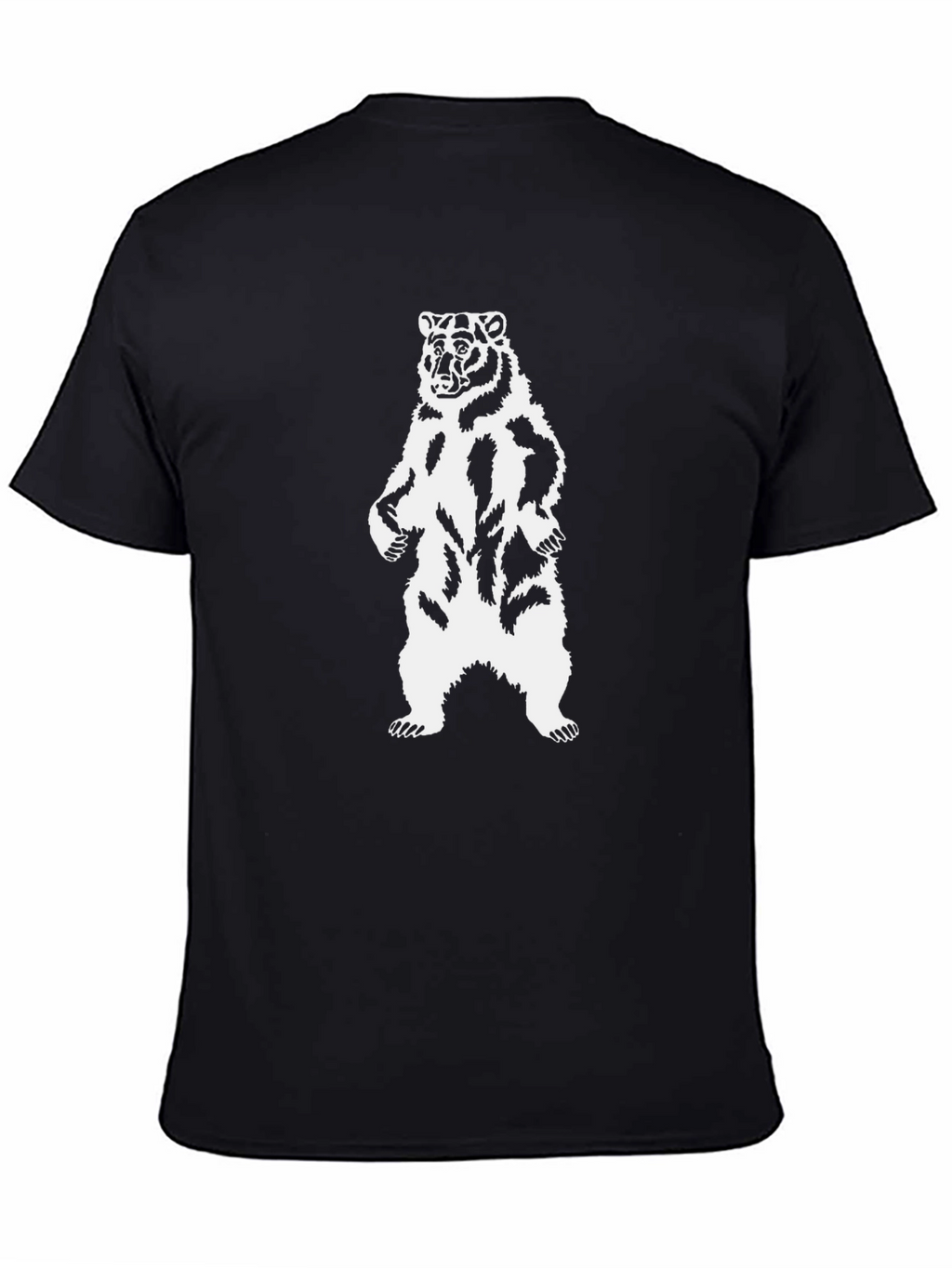Bear Graphic T-Shirt - Black Animal Design