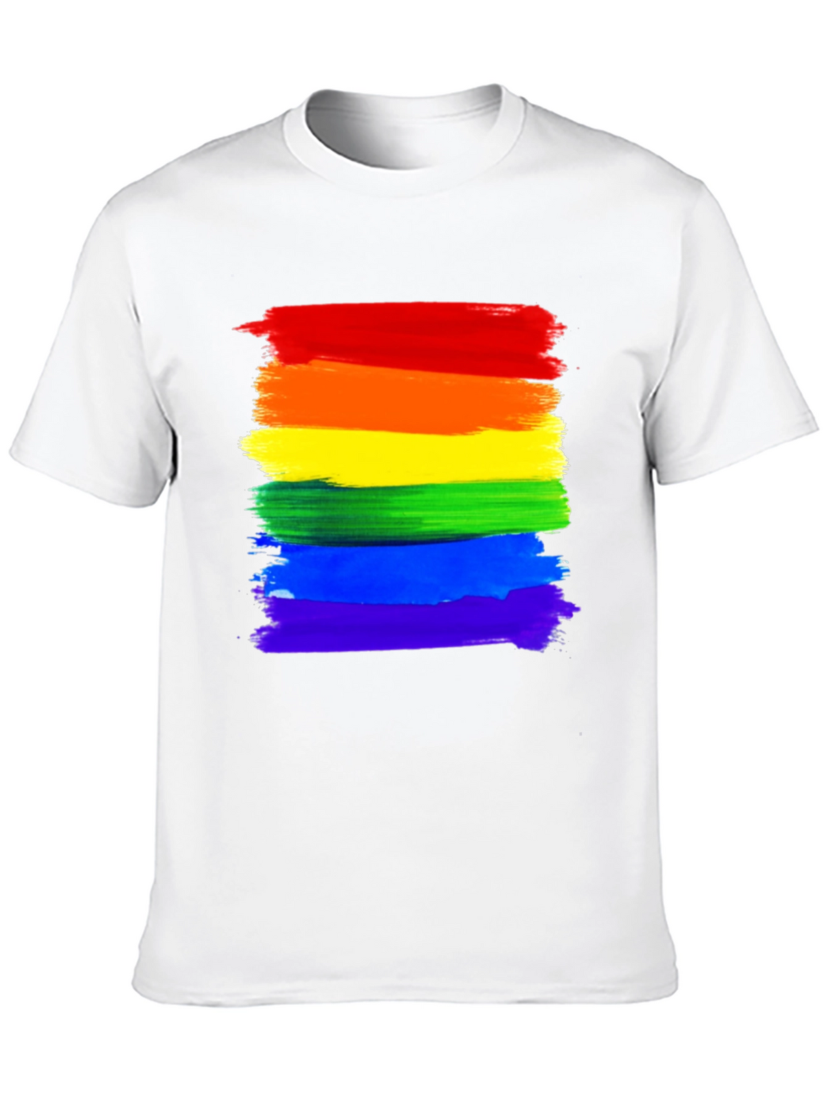 Pride Rainbow Stripe T-Shirt - LGBTQ+ Ally Tee