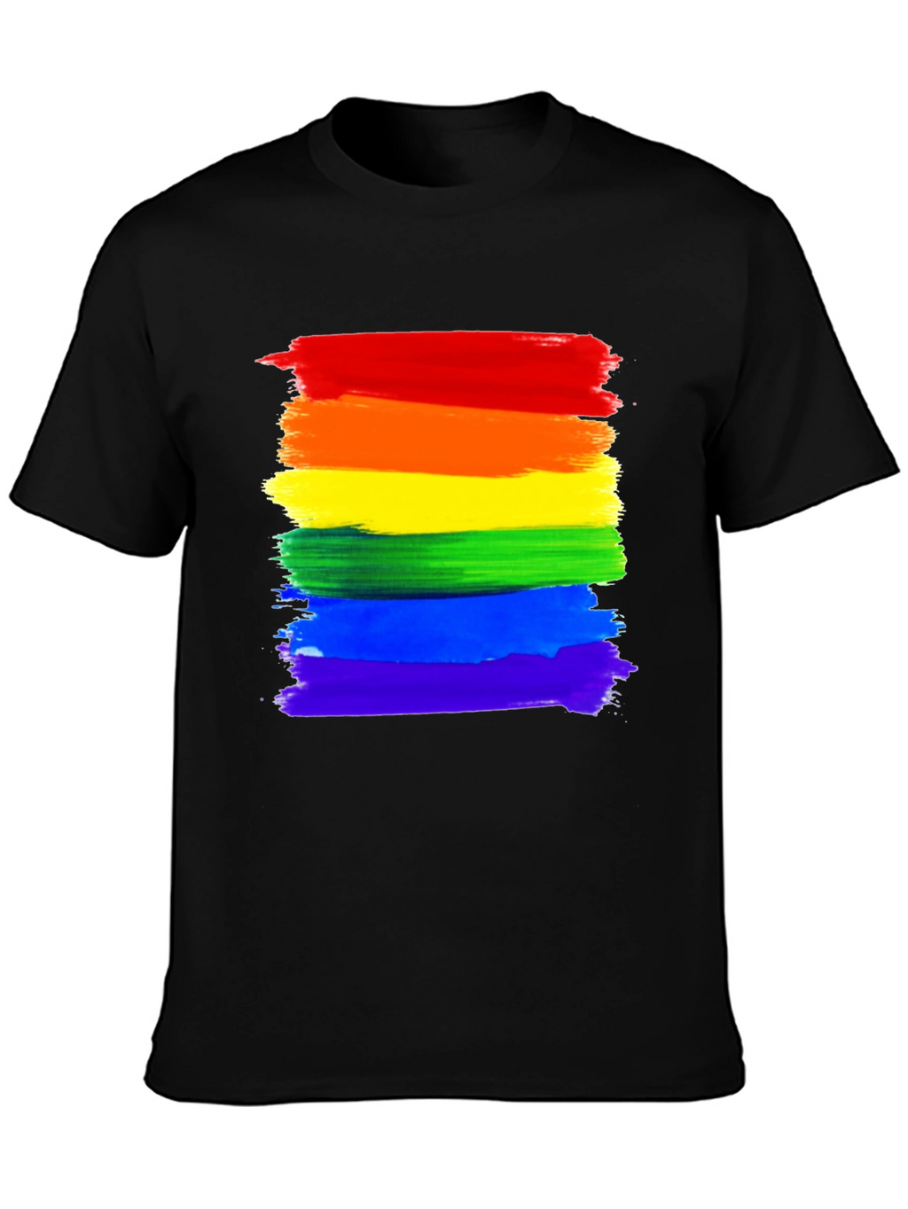 Pride Rainbow Stripe T-Shirt - LGBTQ+ Ally Tee