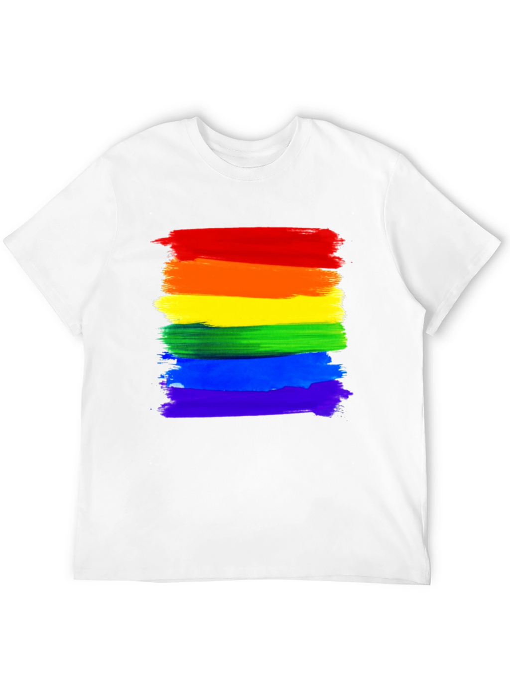 Pride Rainbow Stripe T-Shirt - LGBTQ+ Ally Tee