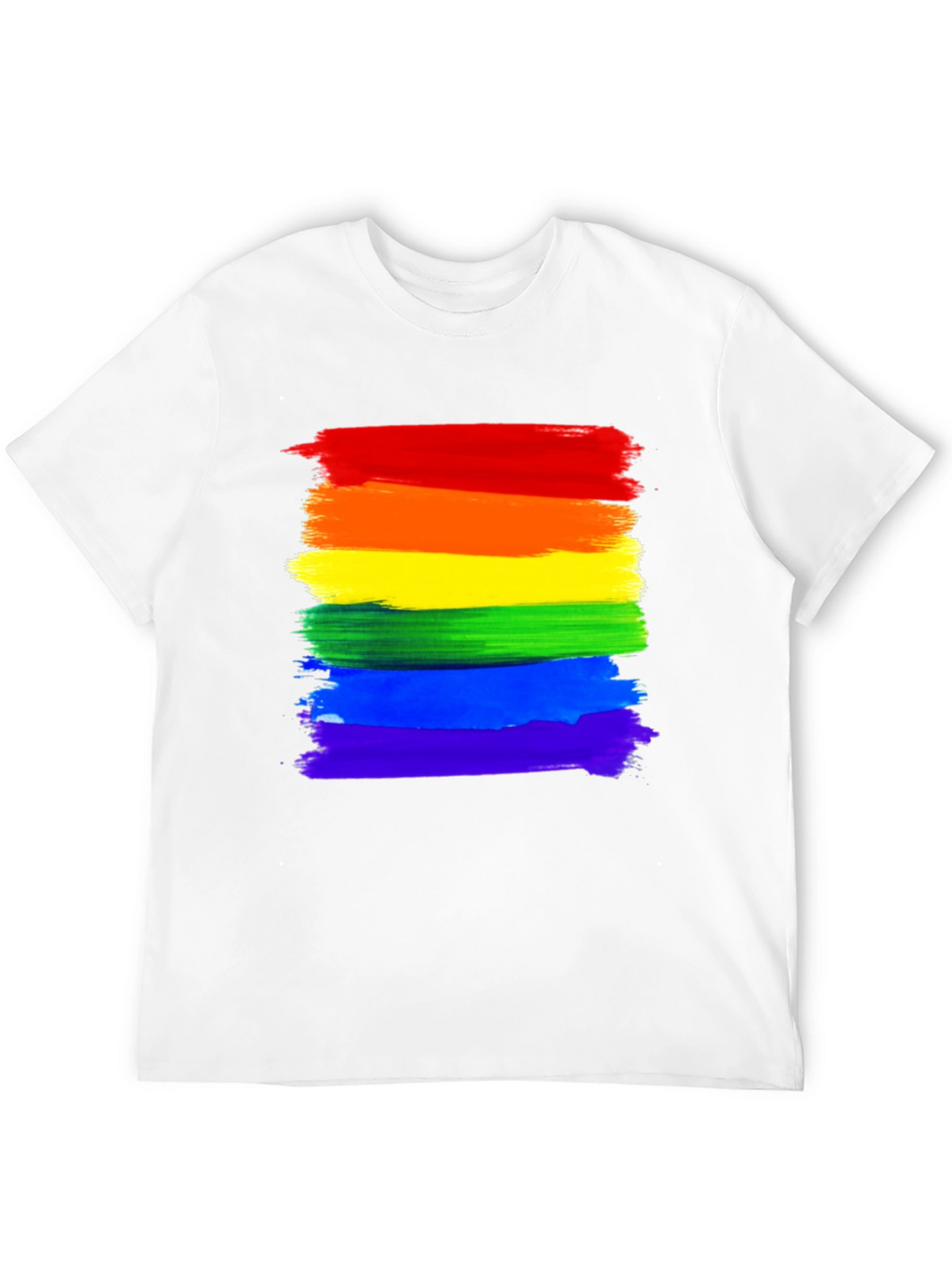 Pride Rainbow Stripe T-Shirt - LGBTQ+ Ally Tee