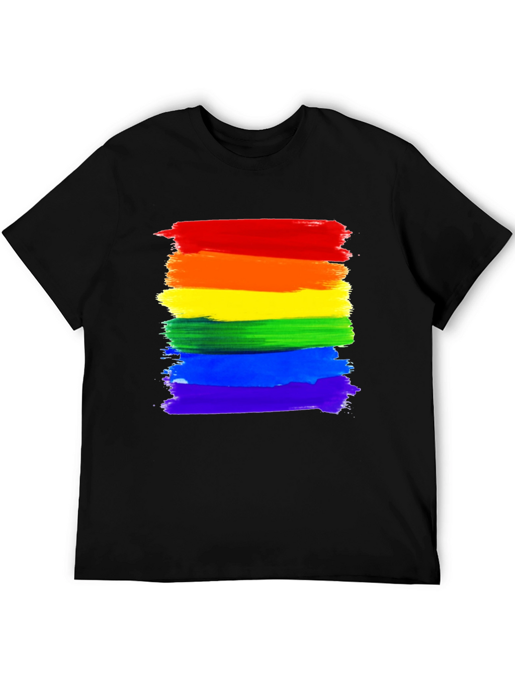 Pride Rainbow Stripe T-Shirt - LGBTQ+ Ally Tee