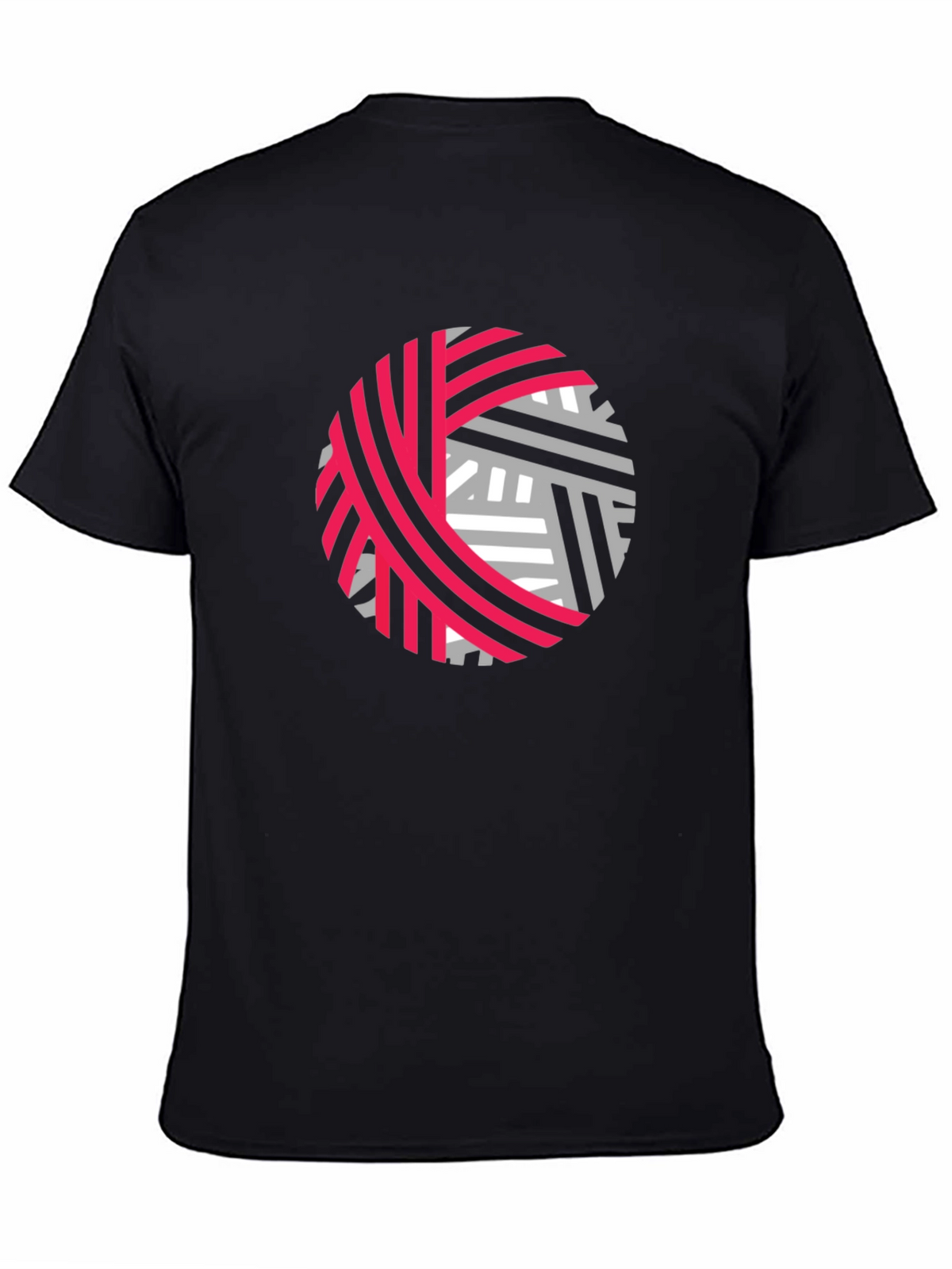 Abstract Yarn Ball Graphic Tee - Black