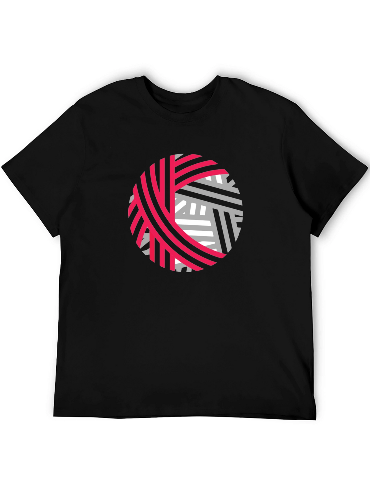 Abstract Yarn Ball Graphic Tee - Black