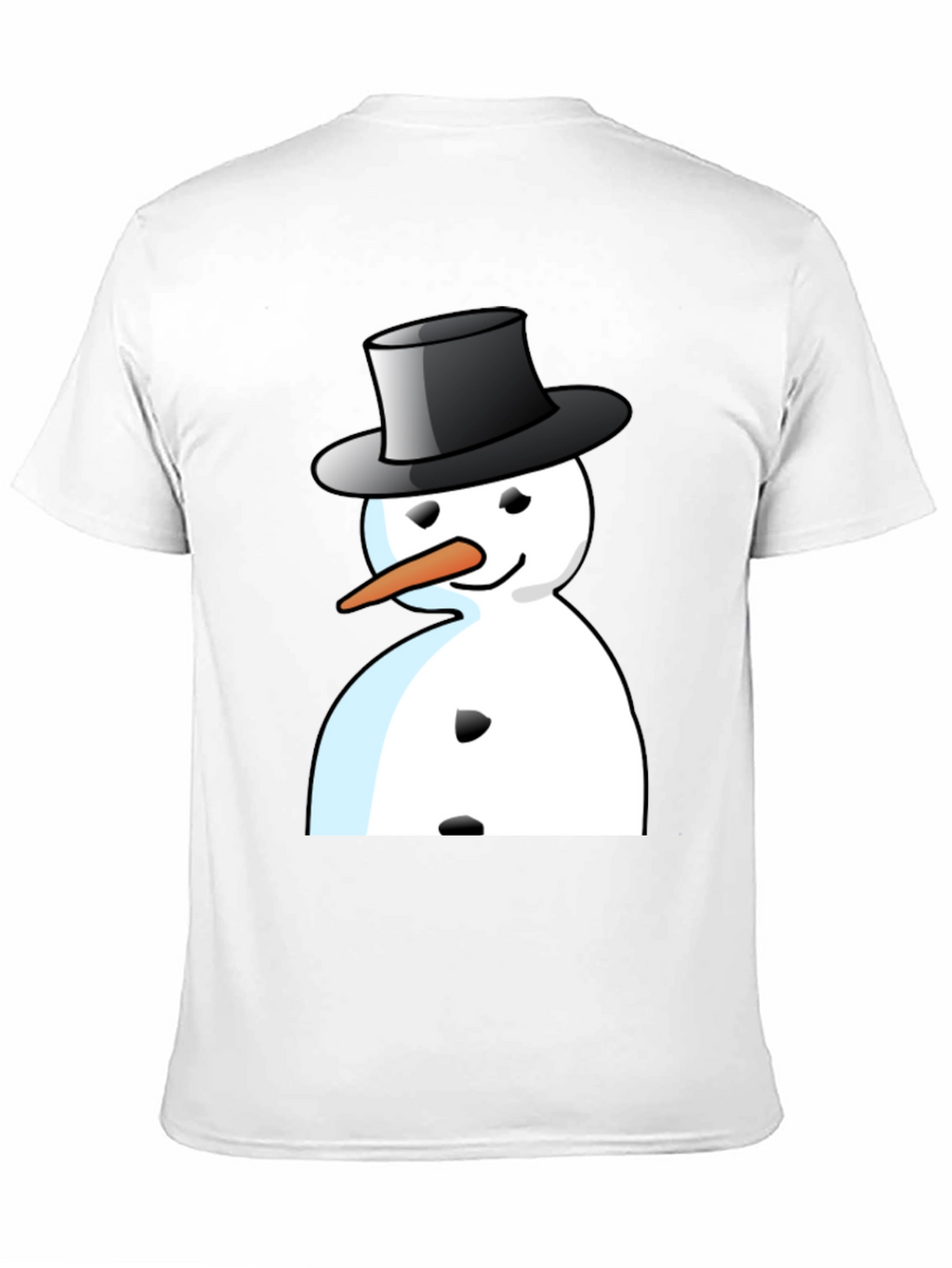 Snowman Graphic T-Shirt - Black Cotton Blend Tee