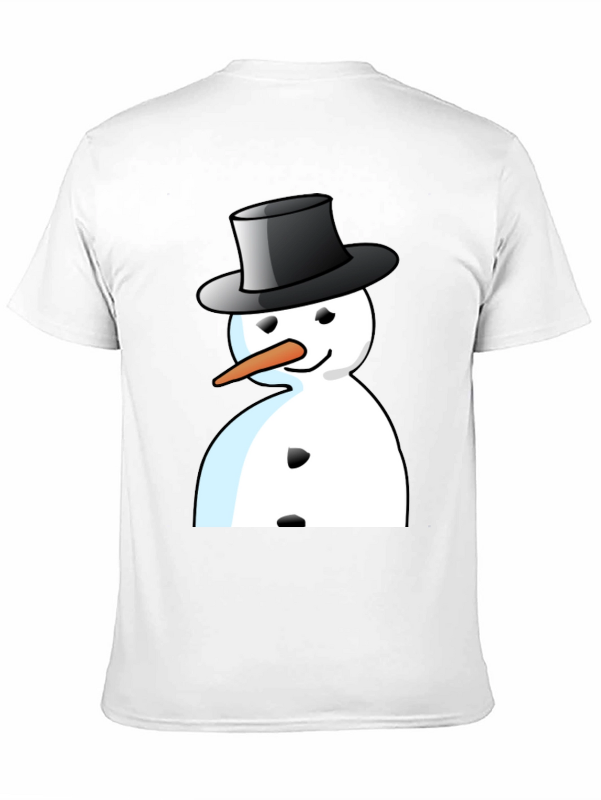 Snowman Graphic T-Shirt - Black Cotton Blend Tee