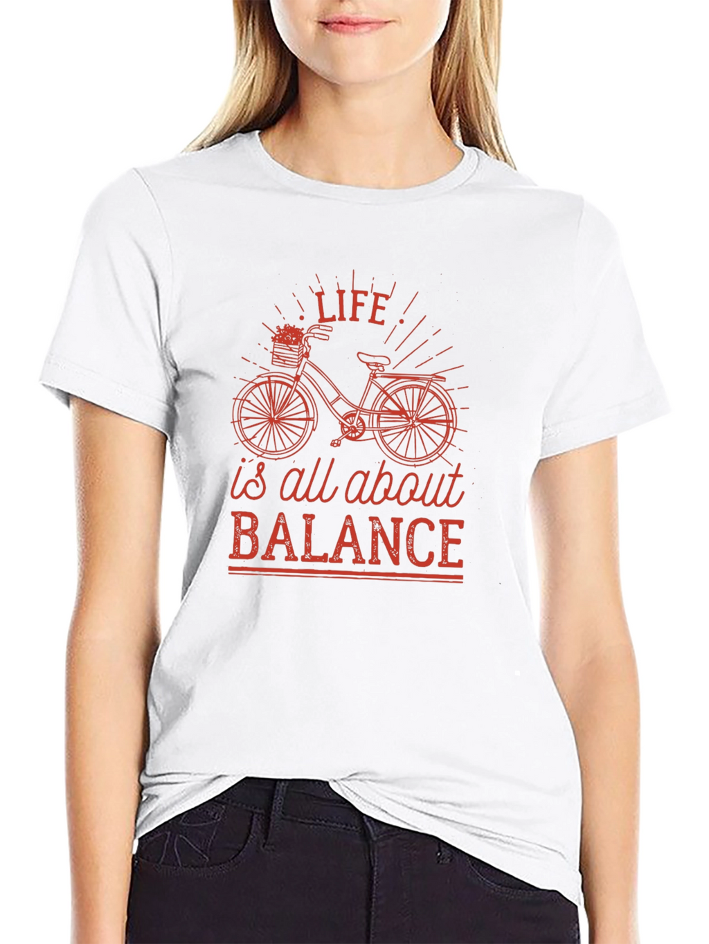Life is All About Balance Black Graphic Tee