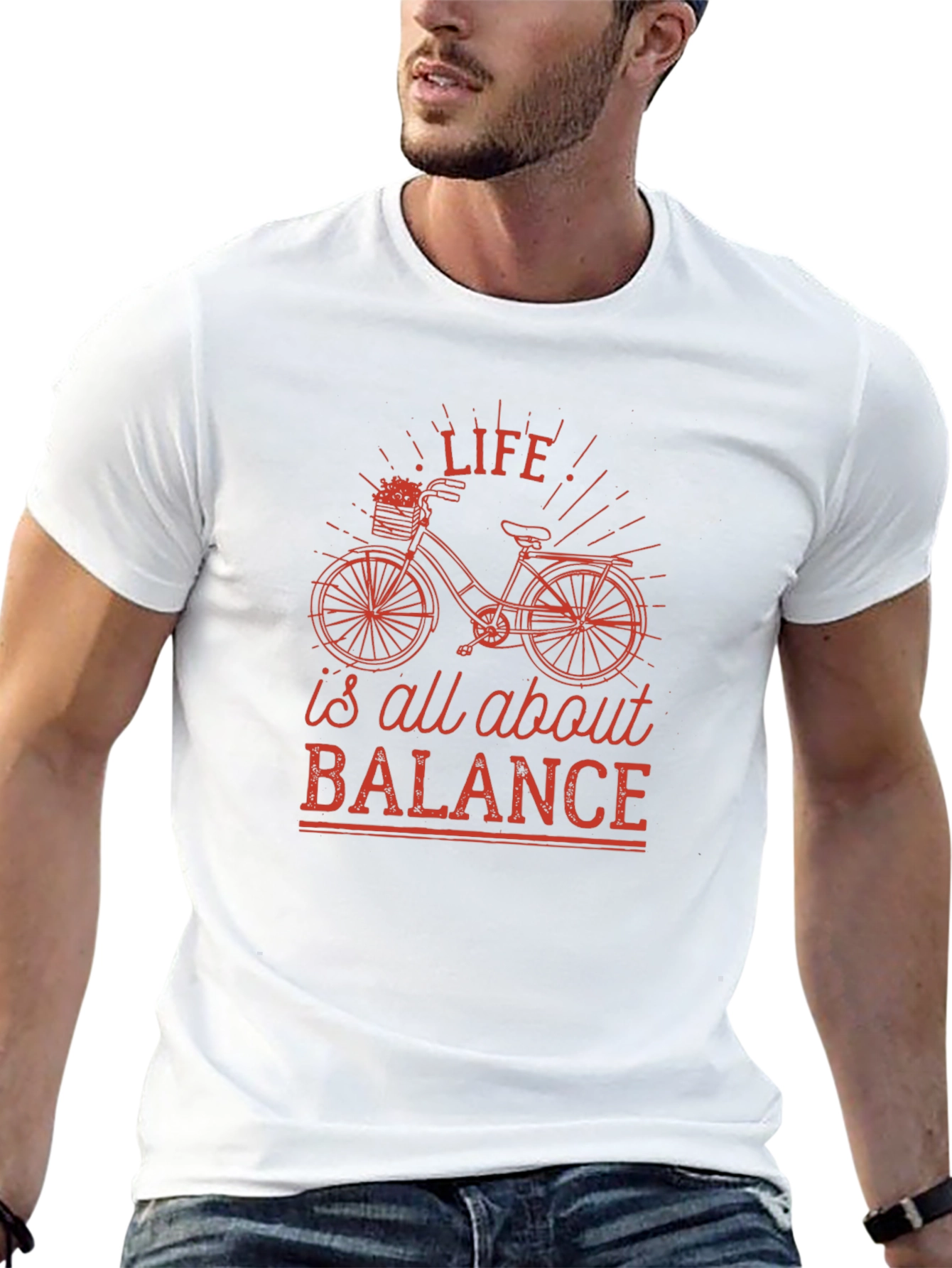 Life is All About Balance Black Graphic Tee
