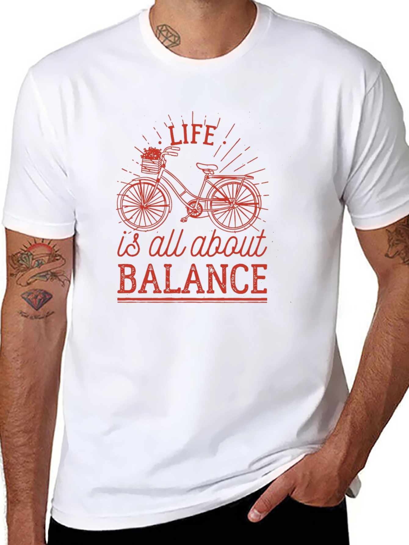 Life is All About Balance Black Graphic Tee